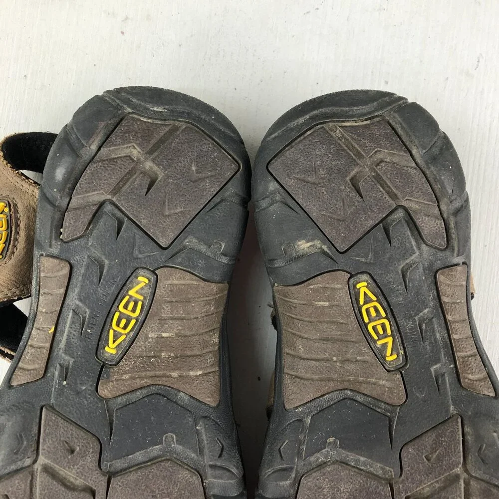 Keen Big Kids Size 4 Newport Premium Brown Leather Hook & Loop Outdoor Sandals